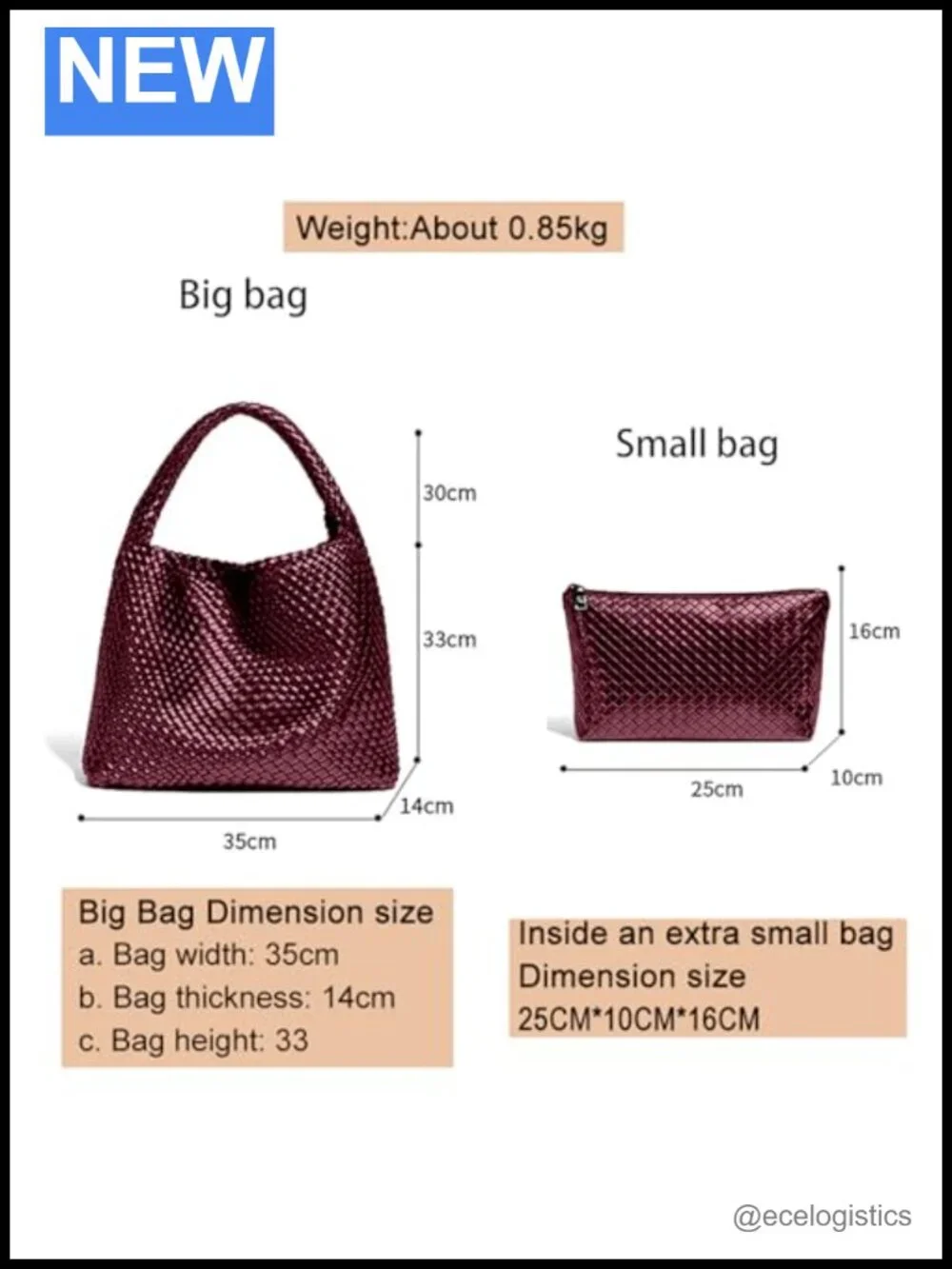 Woven Leather Hobo Bag for Women Large Capacity Shoulder Handbag Slouchy Tote